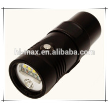 Lámpara de buceo recargable ultra brillante Lámpara de buceo gran angular Led